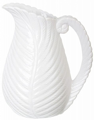 Ваза Кувшин 12x25 см белая Dehua