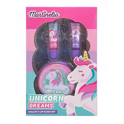Блиск для губ Martinelia Unicorn Dreams 2 шт./уп. з гаманцем 30519