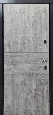 Дверь входная Булат House-3 дуб графит / дуб шале графит 2050x850 мм левая