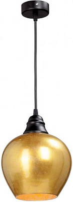 Підвіс Vitaluce 1x60 Вт E27 чорний із золотистим V4251-1/1S