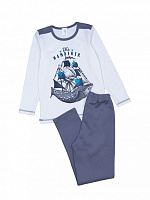 Пижама для мальчиков для мальчиков Luna Kids Кит р.146–152 серый 0029 