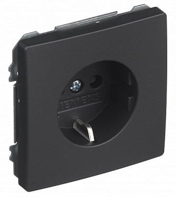 Розетка с заземлением Siemens Style Шуко IP20 антрацит коссо 5UH12724AC