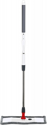 Швабра для вікон та дзеркал OBERY зі склизом 2 в 1 28 см сірий