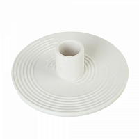 Свічник-тарілка керамічний білий №2 12.3х12.3х3.5 см