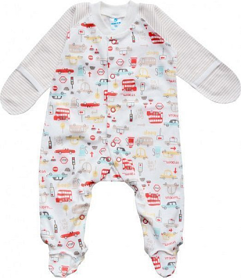 Комбінезон Minikin р.62 білий із малюнком 205603