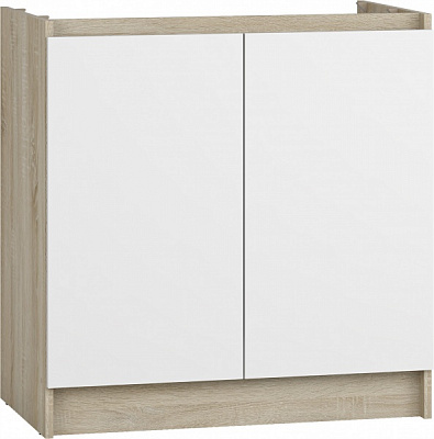 Тумба нижня під мийку МС Сніжана 80х82х46,6 см білий Грейд