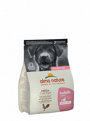 Корм сухой для средних пород/для больших пород/для крупных пород Almo Nature Holistic Dog M-L с курицей 2 кг