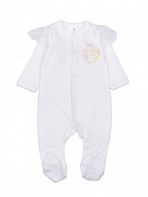 Комбинезон для девочки Bambinelli с крылышками из фатина р.62 молочный 