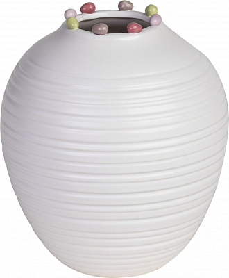 Ваза керамическая Eterna 8925W69Z-9 23 см белая 