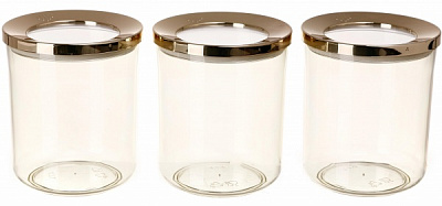 Набір банок з кришками Kontensan Gold VP-317 3 шт. Vip Ahmet