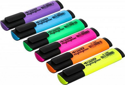 Набір текстових маркерів 4Office 1-5 мм 6 шт. 4-109/6 різнокольоровий