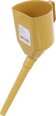 Автолейка Poputchik для бензина с сеткой желтая 07-003