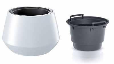 Горщик для квітів Prosperplast Heos 436х299 мм круглий білий