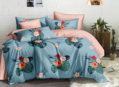 Комплект постільної білизни Loanna 1.5 різнокольоровий принт SoundSleep