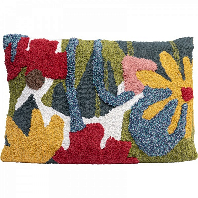Подушка Чубчатые Цветочки 40x60 см разноцветный KARE Design 