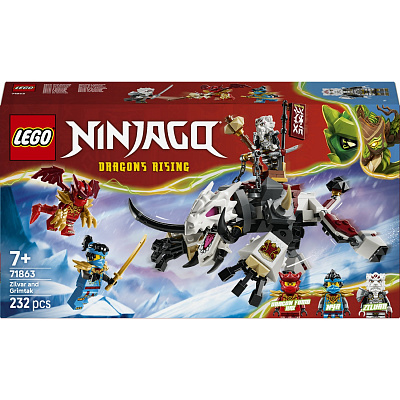 Конструктор LEGO NINJAGO Зильвар и дракон Гримтак 71863