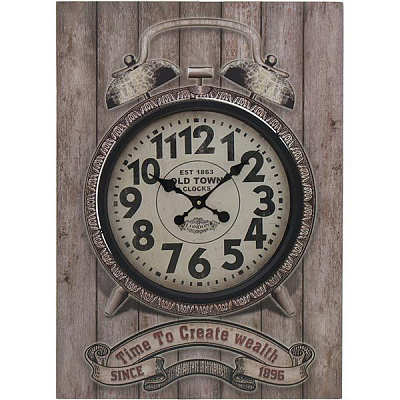 Часы настенные Time is wealth серые 50x70 см