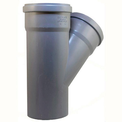 Трійник каналізаційний EVCI Plastik 110x110 мм 45°