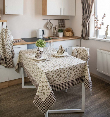 Скатерть Lucy Коричневый цветок 133x180 см коричневый 