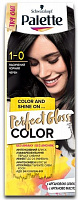 Фарба для волосся Palette Perfect Gloss Color з аргановою олією 1-0 насичений чорний 70 мл