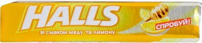 Леденцы Halls со вкусом меда и лимона 25,2 г (7622201460341)