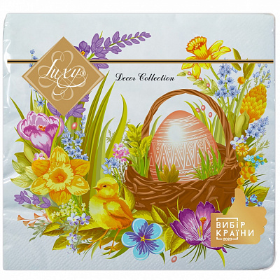 Салфетки столовые Luxy Весенняя корзина 33х33 см 18 шт.