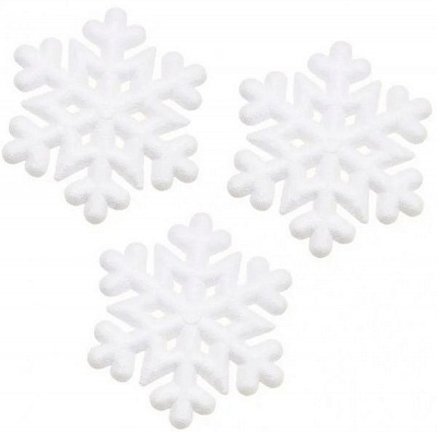 Набір заготовок Сніжинка 20х20 см 10 шт білий