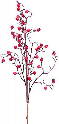 Гілочка декоративна Червоні ягідки 68 см 801-289 Lefard
