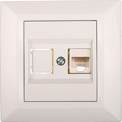 Розетка комп’ютерна UP! (Underprice) Vesta без втрати сигналу кремовий