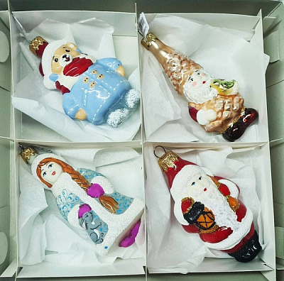 Набор елочных игрушек формовая №4 11 см 4 шт./уп. 