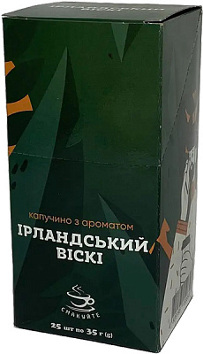 Кофейный напиток ТМ Смакуйте Каучино с ароматом Ирландского виски (шоубокс 25 шт) 35 г