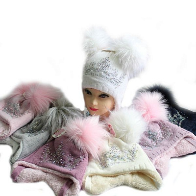 Шапка для девочек р.48-50 в ассортименте 1141 