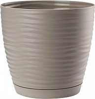 Вазон пластиковий Form Plastic Сахара міні-11 круглий 0,7л сірий 