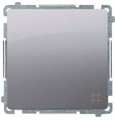 Вимикач перехресний одноклавішний Simon Basic без підсвітки 10 А 250В сталь BMW7.01/21