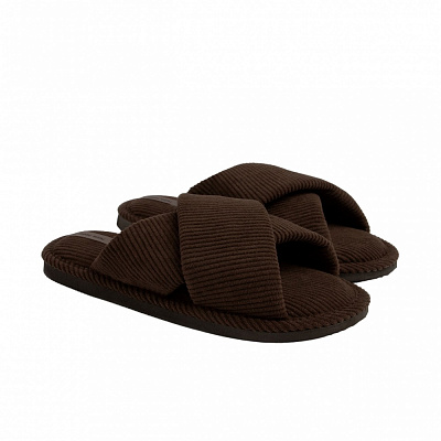 Капці домашні Twins HS-VL вельвет Х 12465 р.36/37 шоколадний