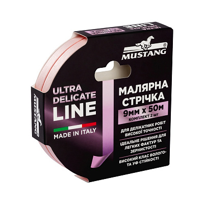 Лента малярная Mustang ULTRA DELICATE LINE розовая 2 шт. 9 мм x 50 м