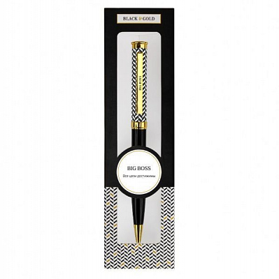 Ручка шариковая Be Happy Black&Gold 021-Big Boss 