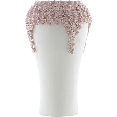 Ваза декоративная Пина розово-белая 38 см