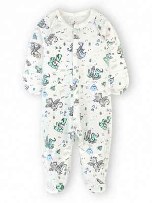 Чоловічок для хлопчика ТМ Софія Дракони р.56 білий із малюнком 410256