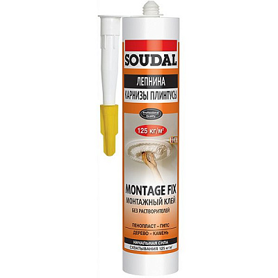 Клей монтажний SOUDAL MONTAGE FIX білий 280 мл