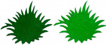 Декоративное изделие из фетра "Кустик" зеленый/салатовый 4 мм, 5 x 5,5 см