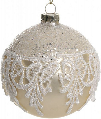 Куля скляна Ажур d8 см EE1540 золотий