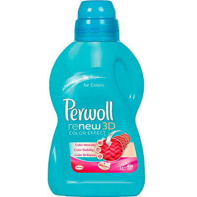 Гель для машинной и ручной стирки Perwoll для деликатной стирки для цветных вещей 0,9 л