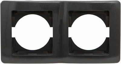 Рамка двомісна TEM Ekonomik горизонтальна чорний OE20NB-U