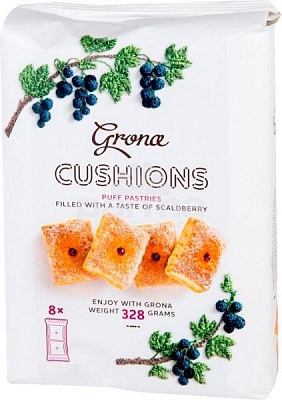 Печенье Grona Подушечки черная смородина 328 г 