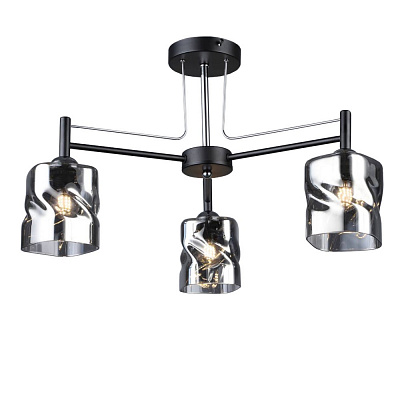Люстра стельова Victoria Lighting 3x60 Вт E27 чорний Person/PL3 black