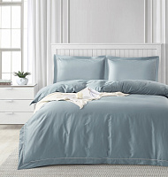 Комплект постельного белья Solid семейный серо-голубой La Nuit 