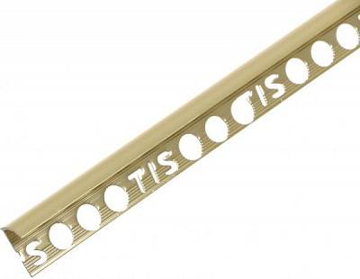Порожек алюминиевый НАП10 анодированный TIS скрытый крепеж 2700 мм золото 