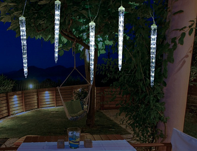 Електрогірлянда лінійна Bright Source Ltd. з бурульками 29 см 320 LED світлодіодна (LED) 10 ламп 3,6 м