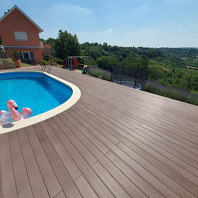 Террасная доска ARLINE Decking 24140 140х24х3000 мм темно-коричневый